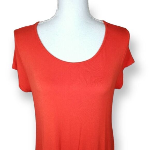 OLD NAVY ORANGE/RED MATERNITY T-SHIRT DRESS SZ.M EUC - Picture 2 of 7